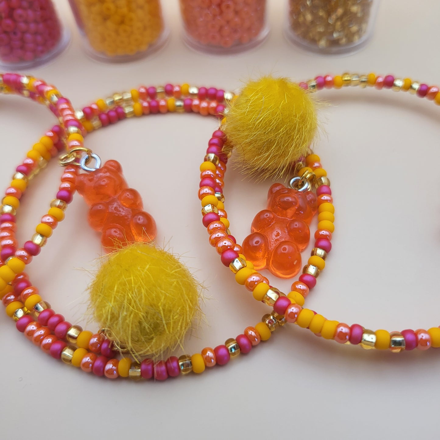Pink and Orange Gummy Bear