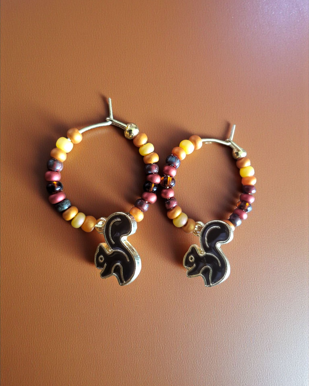 Fall Squirrel Earrings