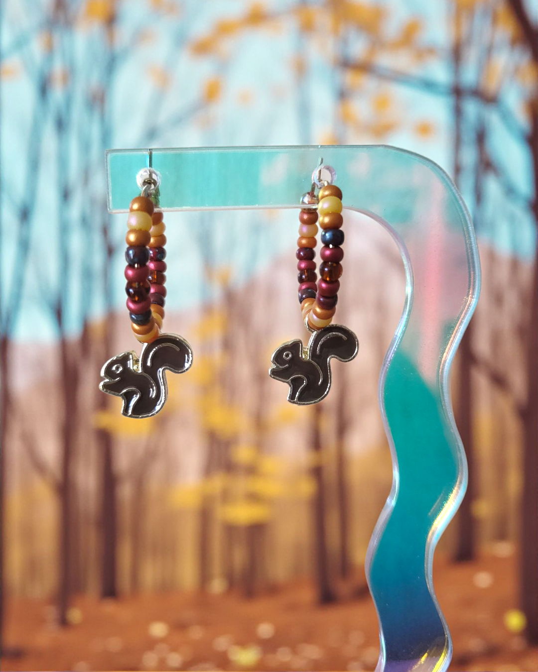 Fall Squirrel Earrings