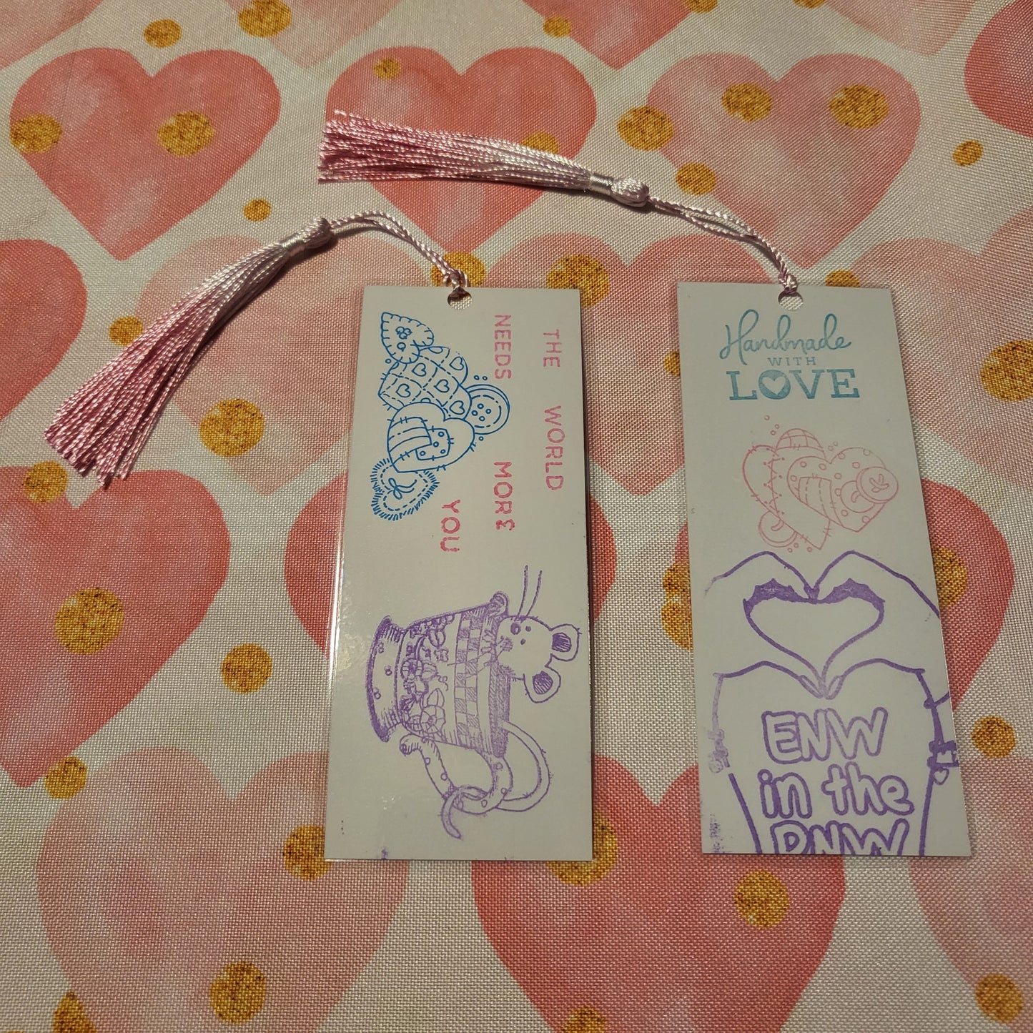 Handstamped Bookmark 4-pack